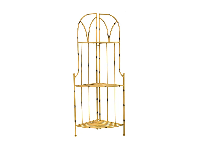 Scaffale in ferro battuto giallo 48x35x120h