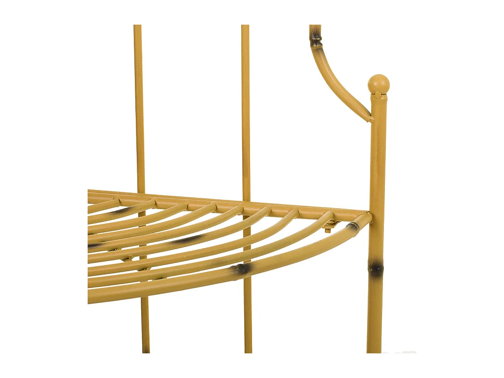 Scaffale in ferro battuto giallo 48x35x120h