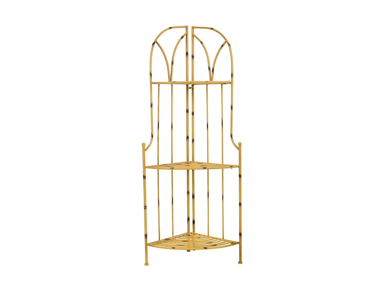 Prateleira em ferro forjado amarelo 48x35x120