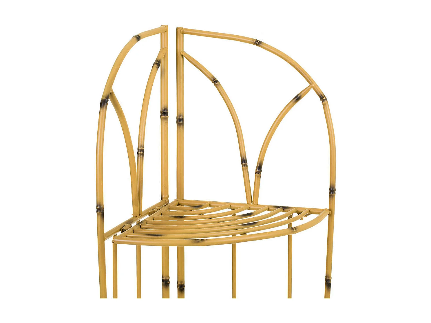 Prateleira em ferro forjado amarelo 48x35x120