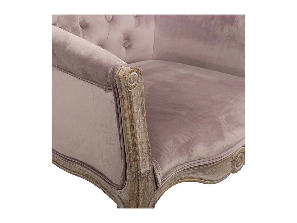 Fauteuil en bois rembourré gris 61x61x71h