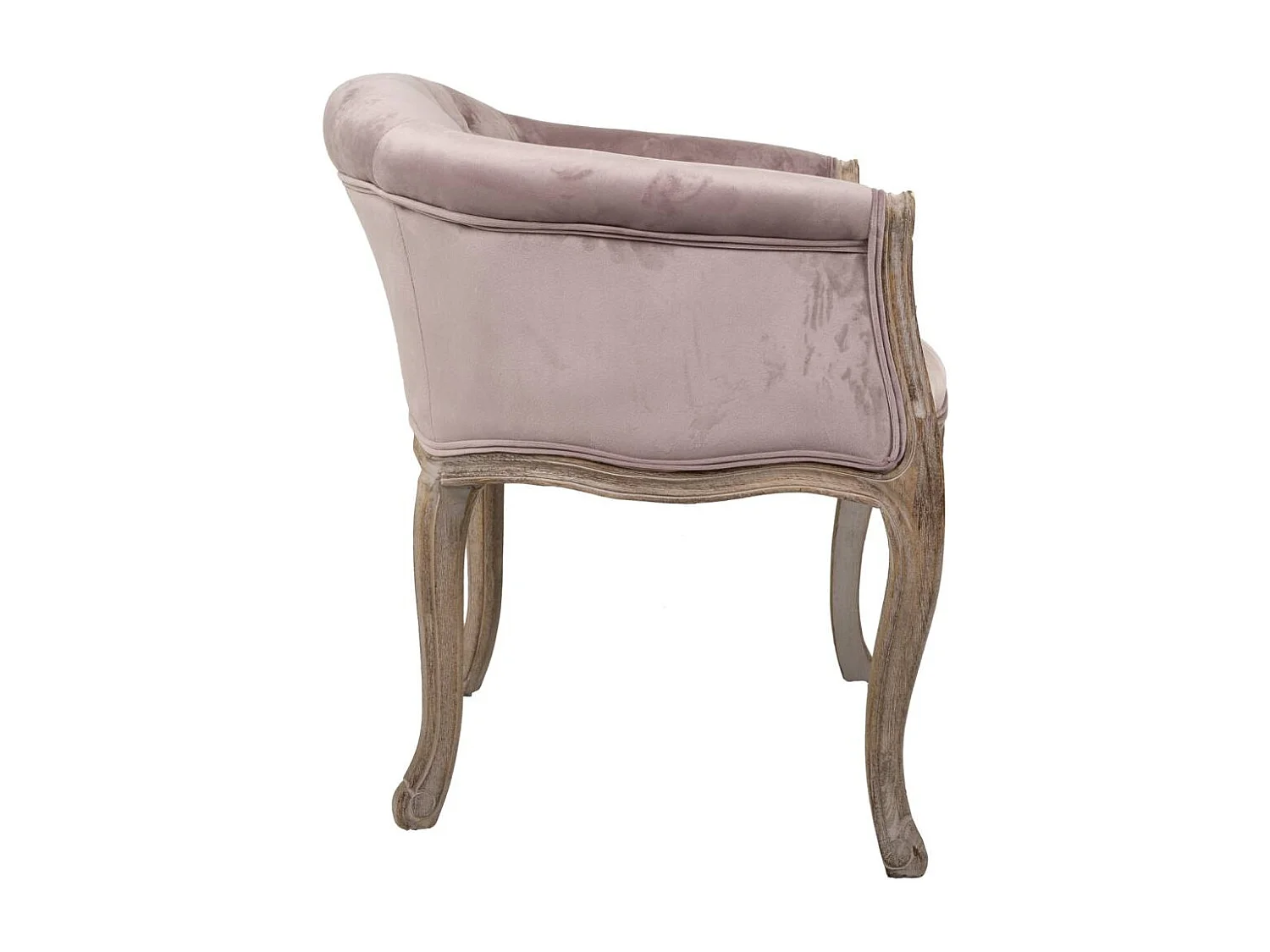Fauteuil en bois rembourré gris 61x61x71h