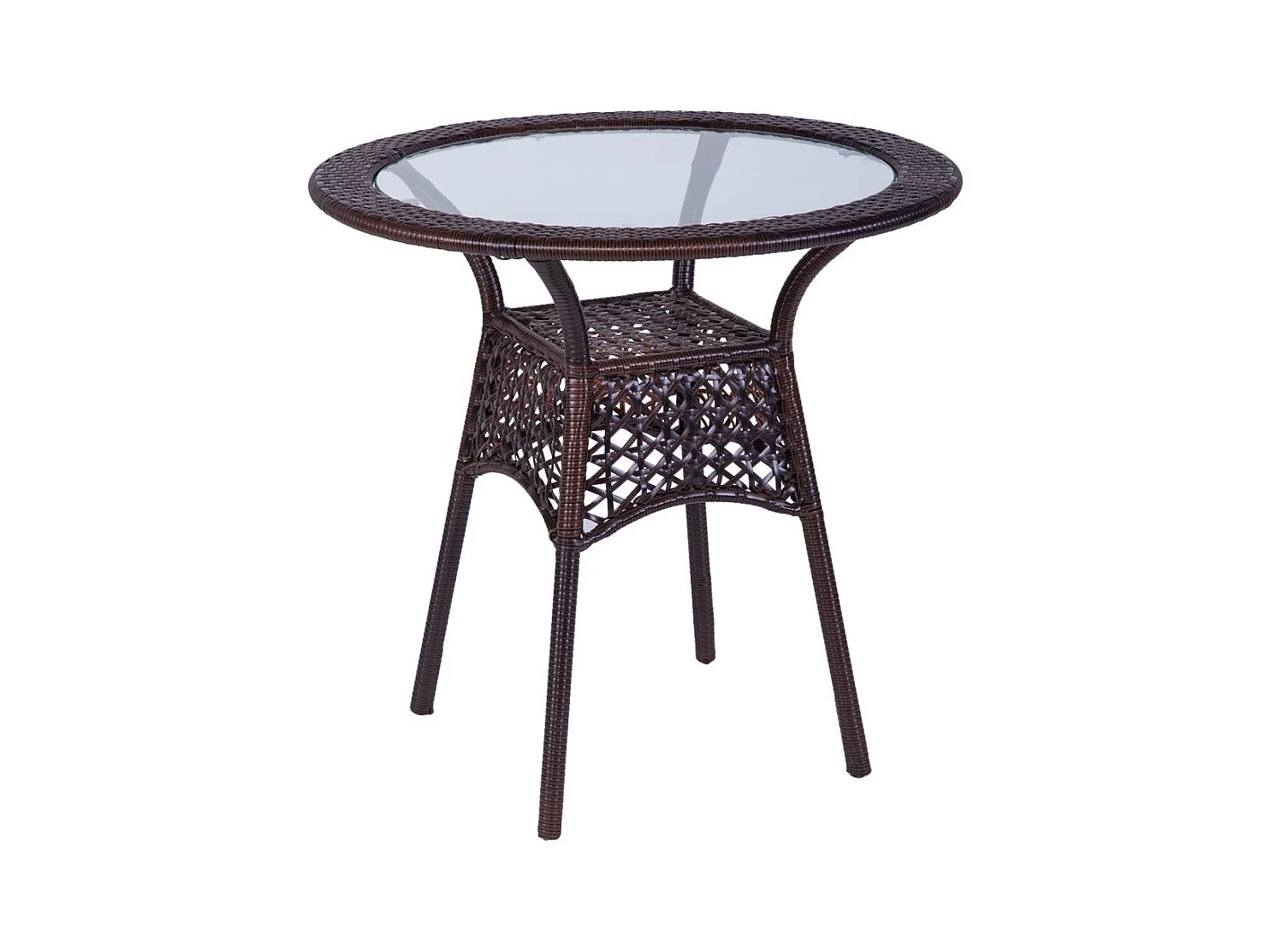 Conjunto de mesa e duas cadeiras em metal marrom