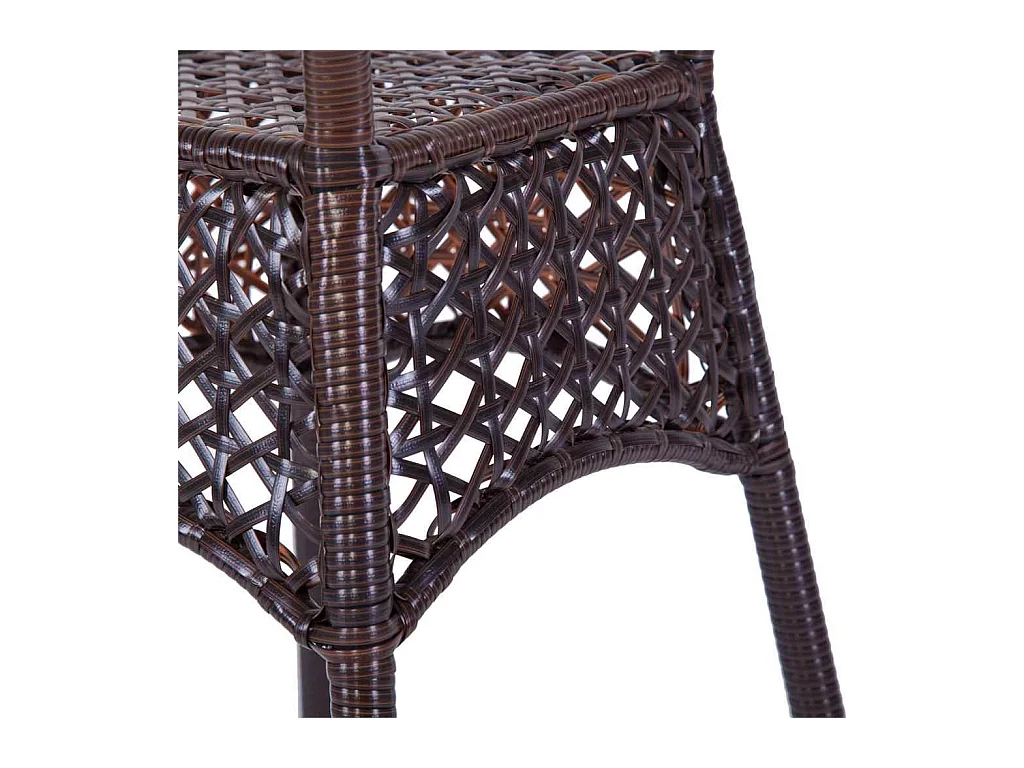 Conjunto de mesa e duas cadeiras em metal marrom