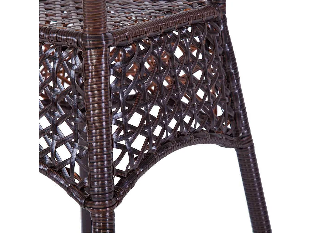 Conjunto de mesa e duas cadeiras em metal marrom