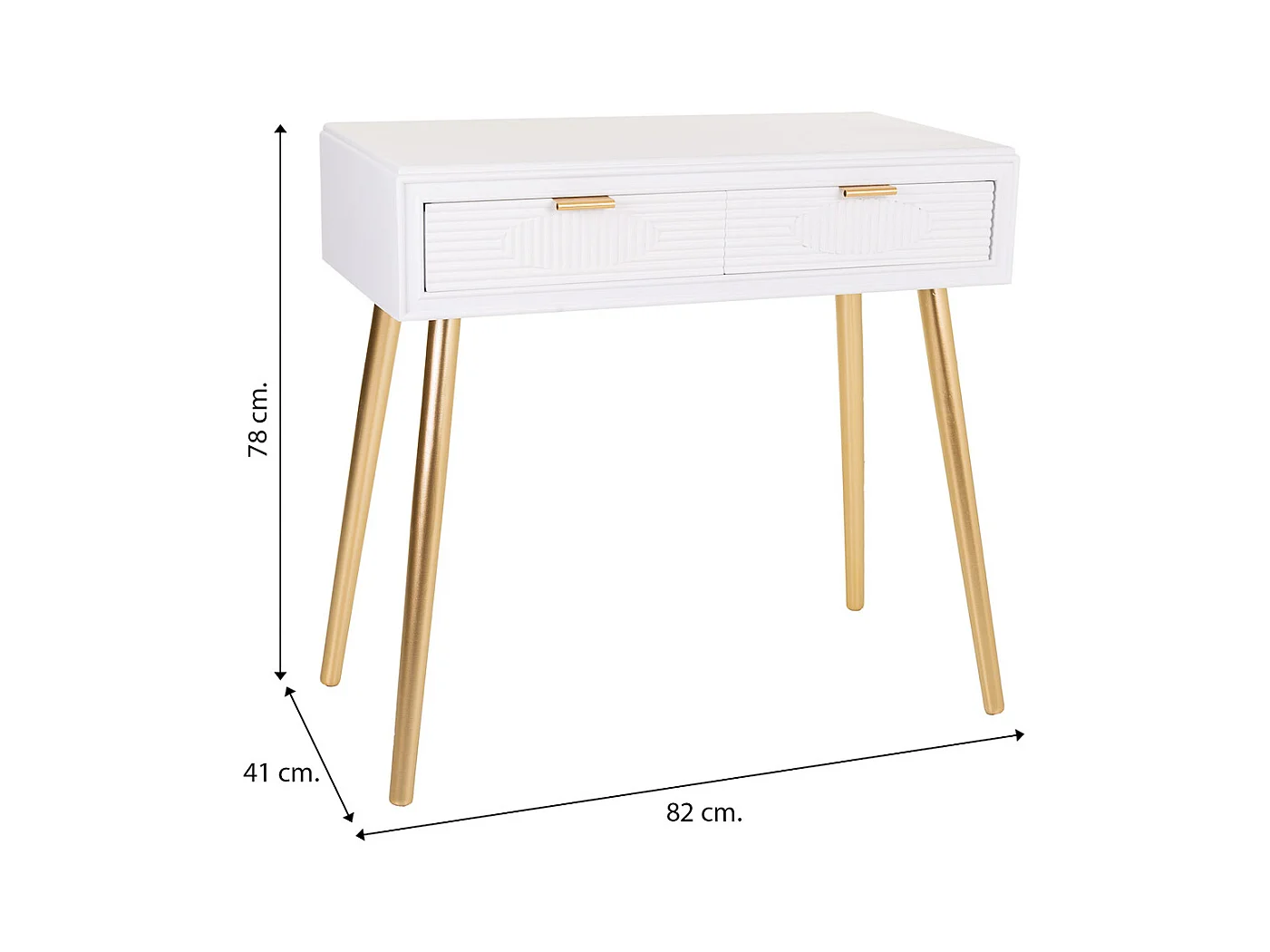 Recibidor de madera blanco 82x41x78