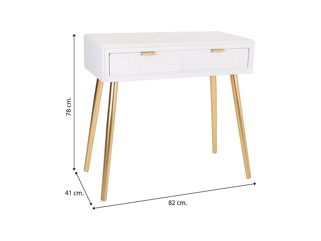 Recibidor de madera blanco 82x41x78