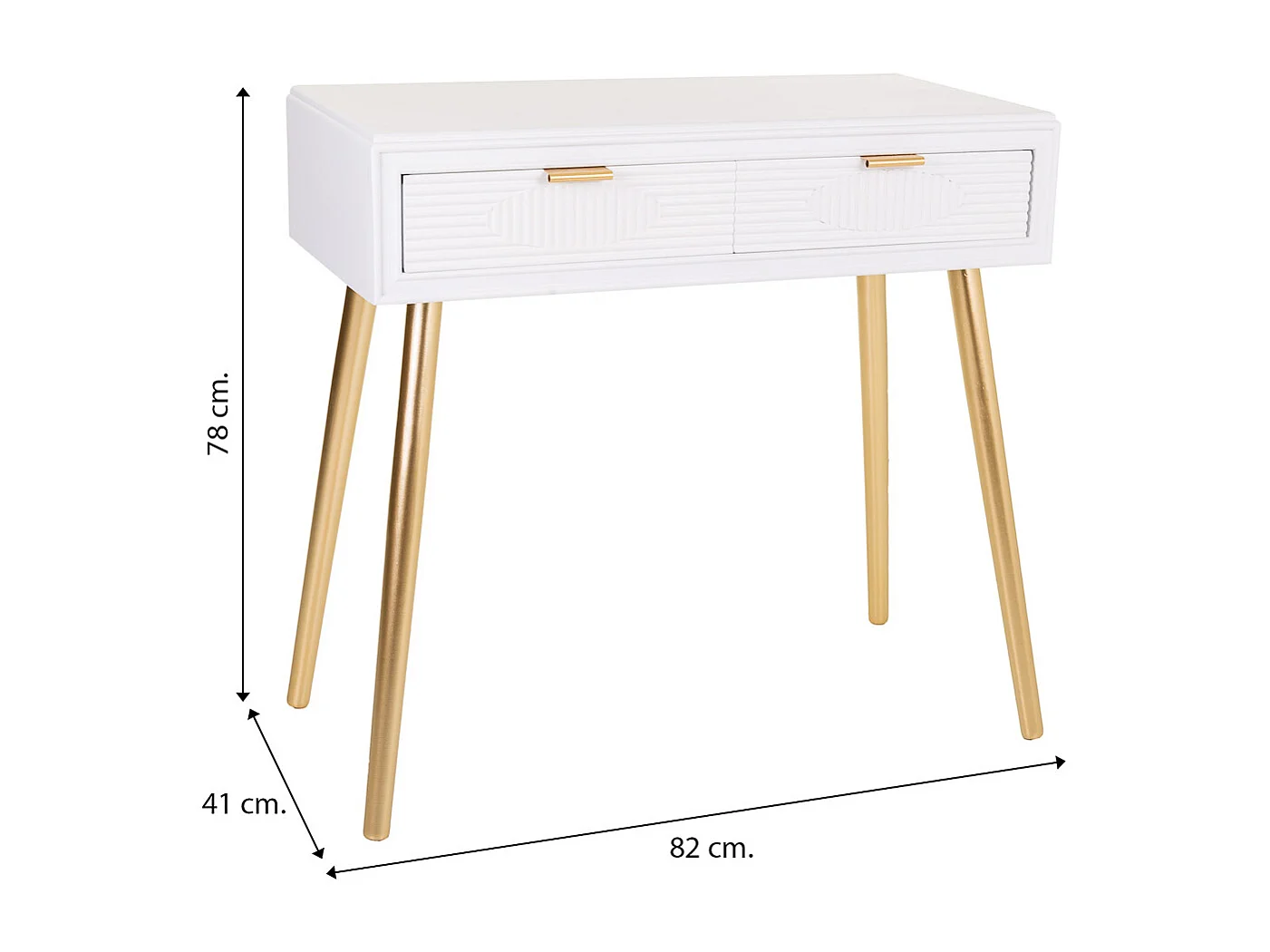 Recibidor de madera blanco 82x41x78