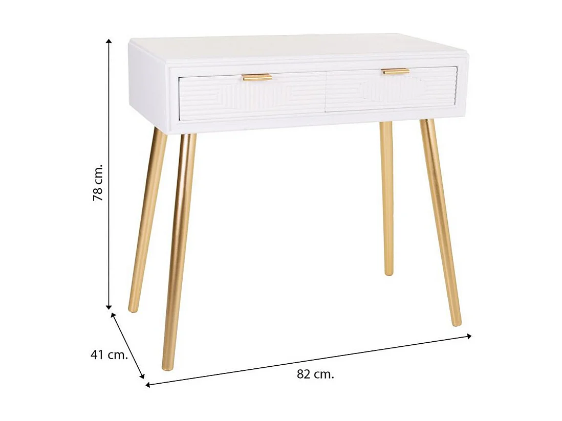 Recibidor de madera blanco 82x41x78