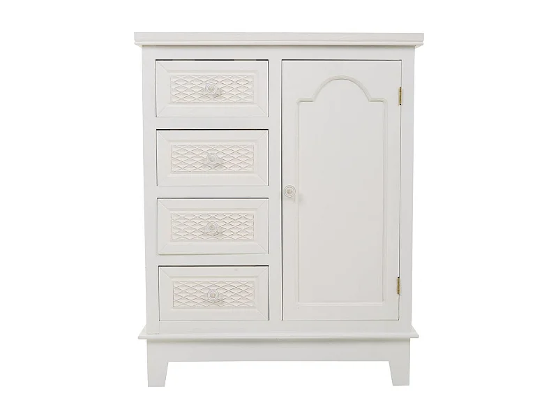 Console d'entrée en bois blanc 66x32x84h