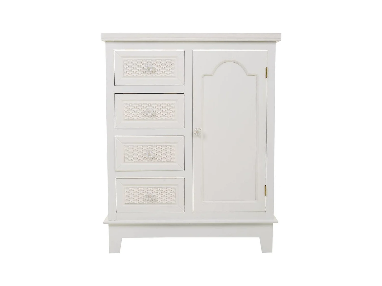 Console d'entrée en bois blanc 66x32x84h