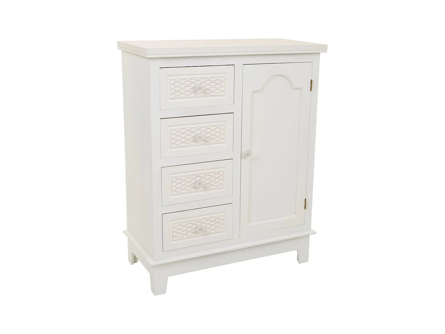 Console d'entrée en bois blanc 66x32x84h
