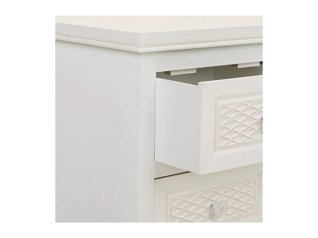 Console d'entrée en bois blanc 66x32x84h