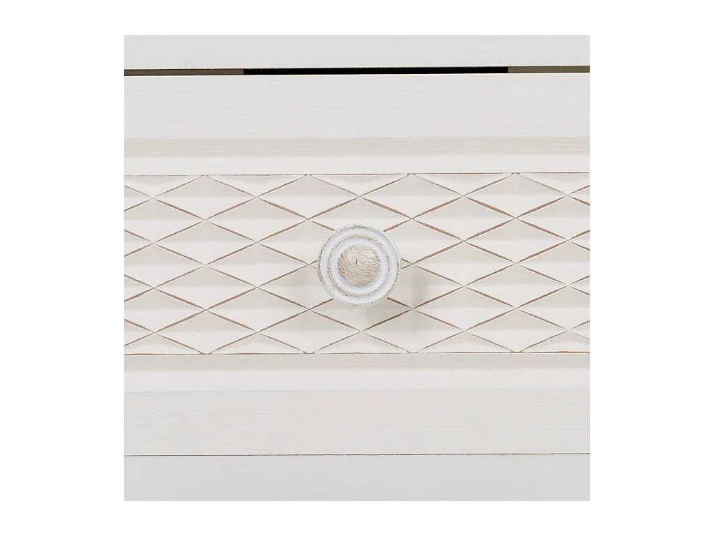 Console d'entrée en bois blanc 66x32x84h