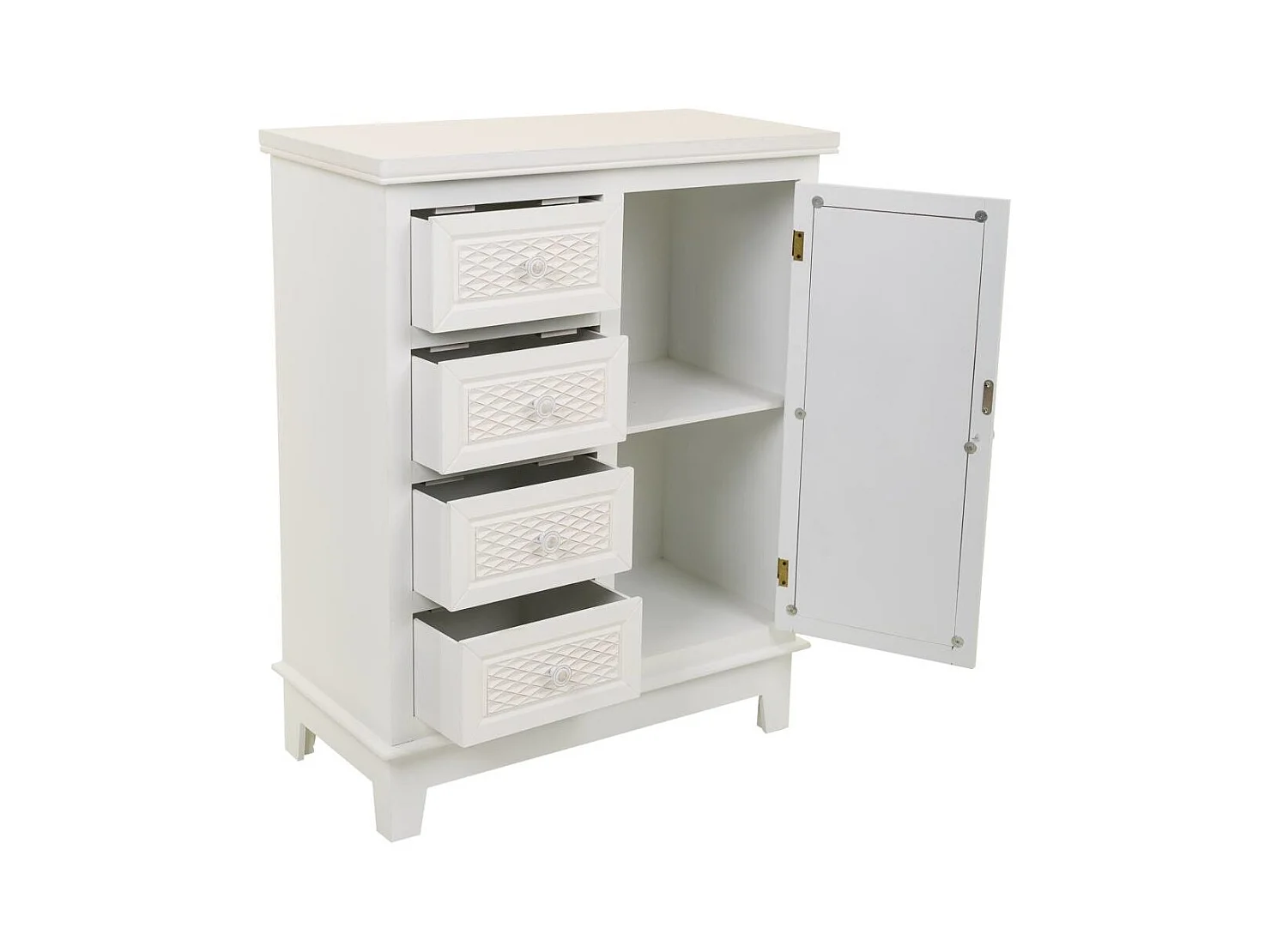 Recibidor de madera blanco 66x32x84