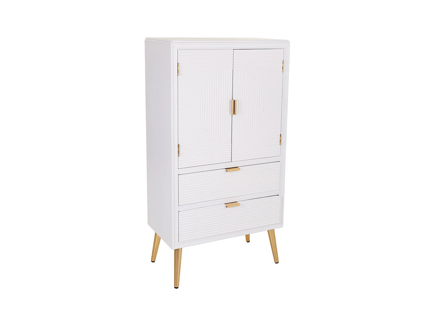 Weißer Holzschrank 62x36,5x118h cm