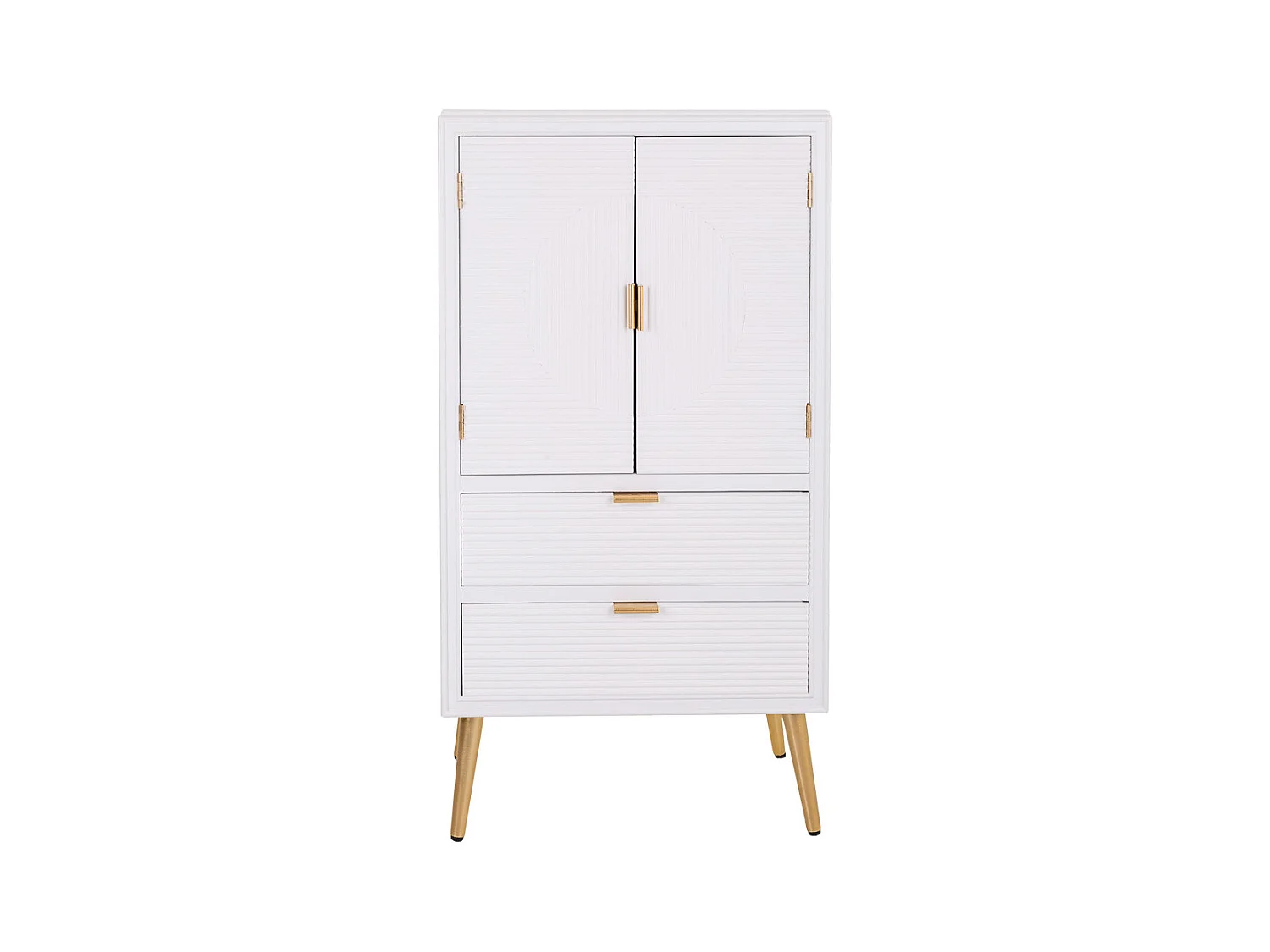 Weißer Holzschrank 62x36,5x118h cm