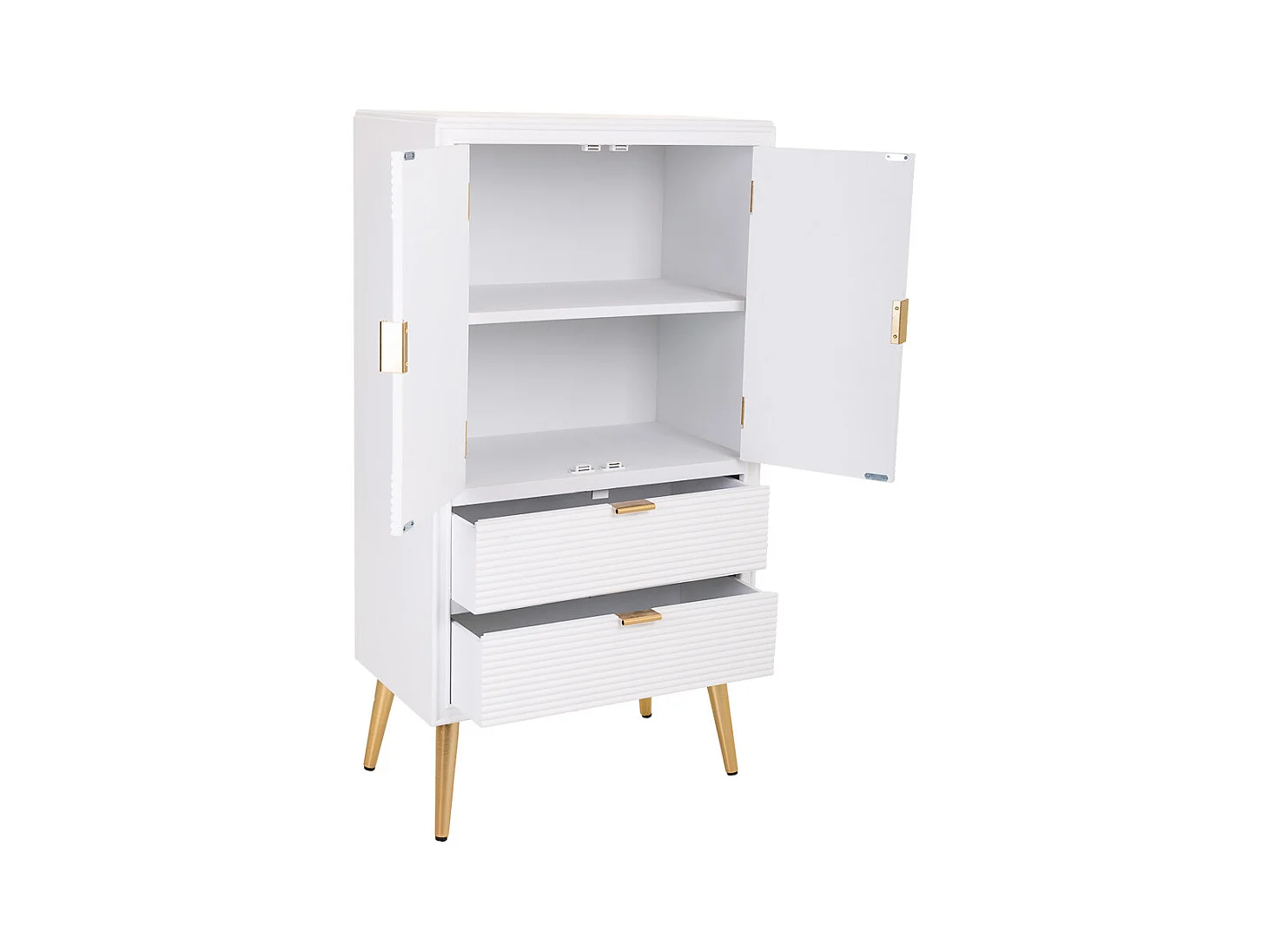 Weißer Holzschrank 62x36,5x118h cm