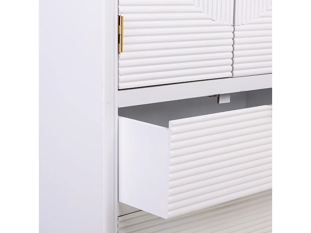 Weißer Holzschrank 62x36,5x118h cm