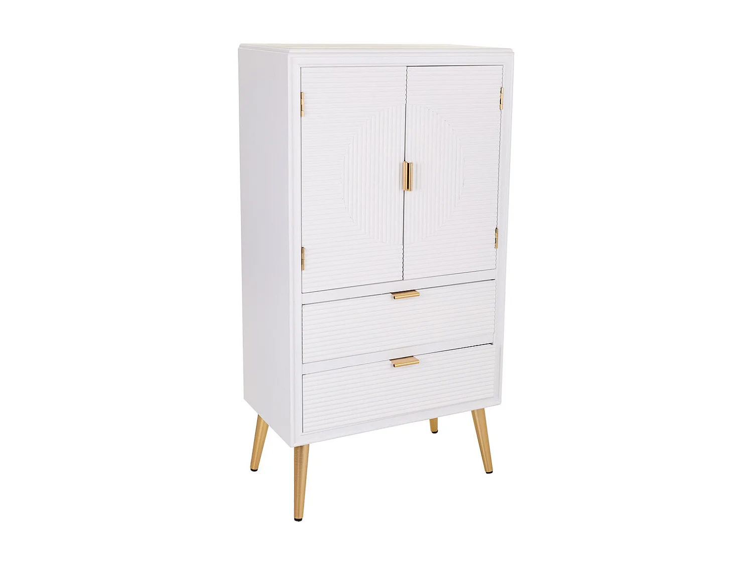 Weißer Holzschrank 62x36,5x118h cm