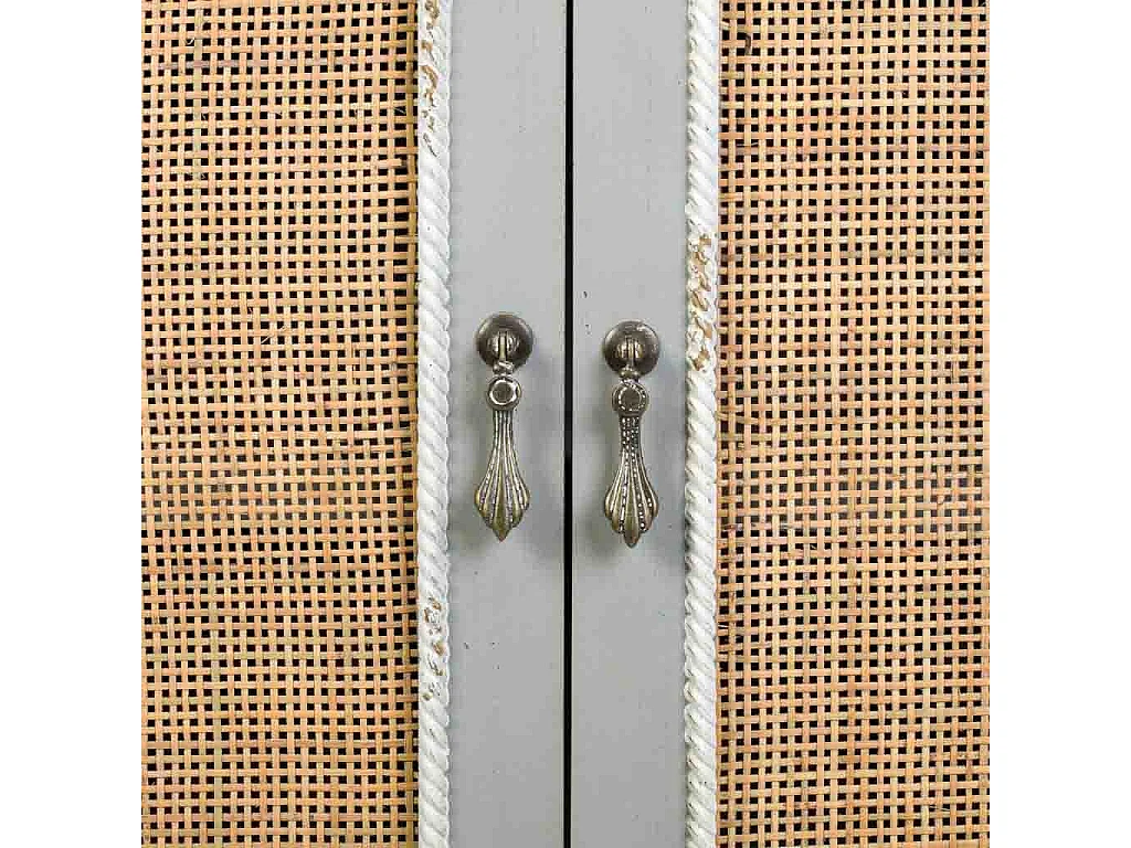 Armoire en bois et maille bambou 80x42x138