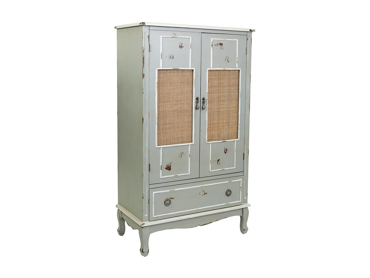 Armário madeira e rejilla bambu 80x42x138