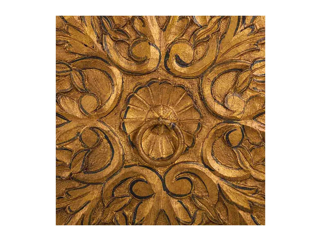 Mobile in legno intagliato nero 102x44x183h