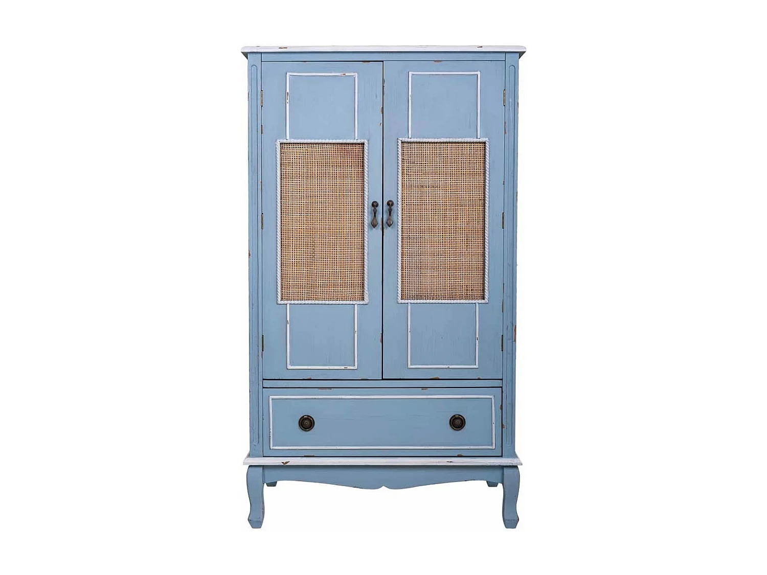 Armoire en bois avec 2 portes et 1 tiroir 80x42x138