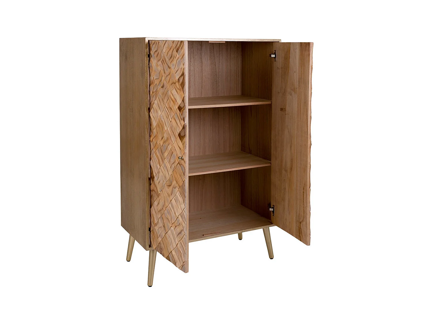 Armoire en bois marron 76x42x125h