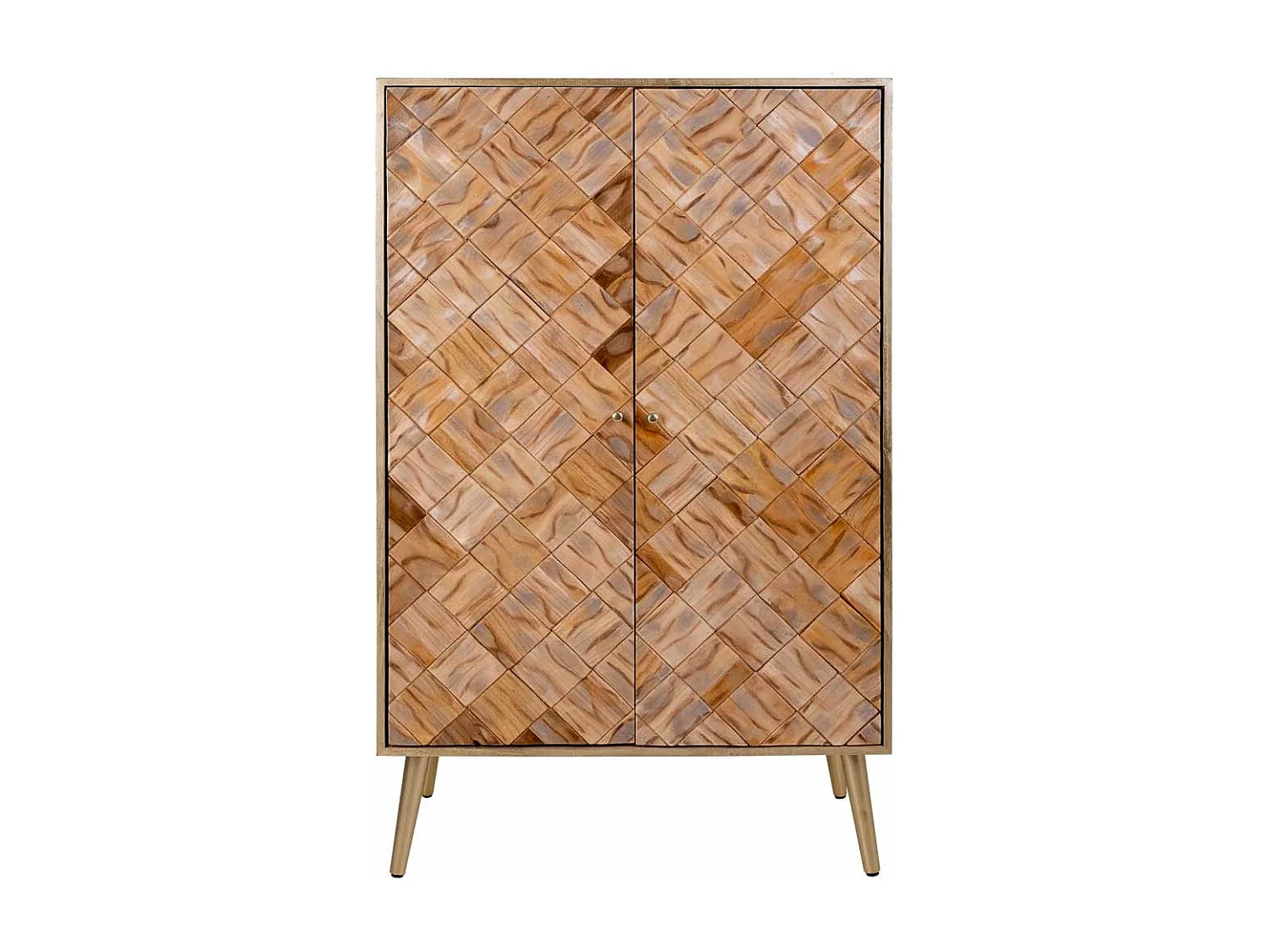 Brauner Holzschrank 76x42x125h cm