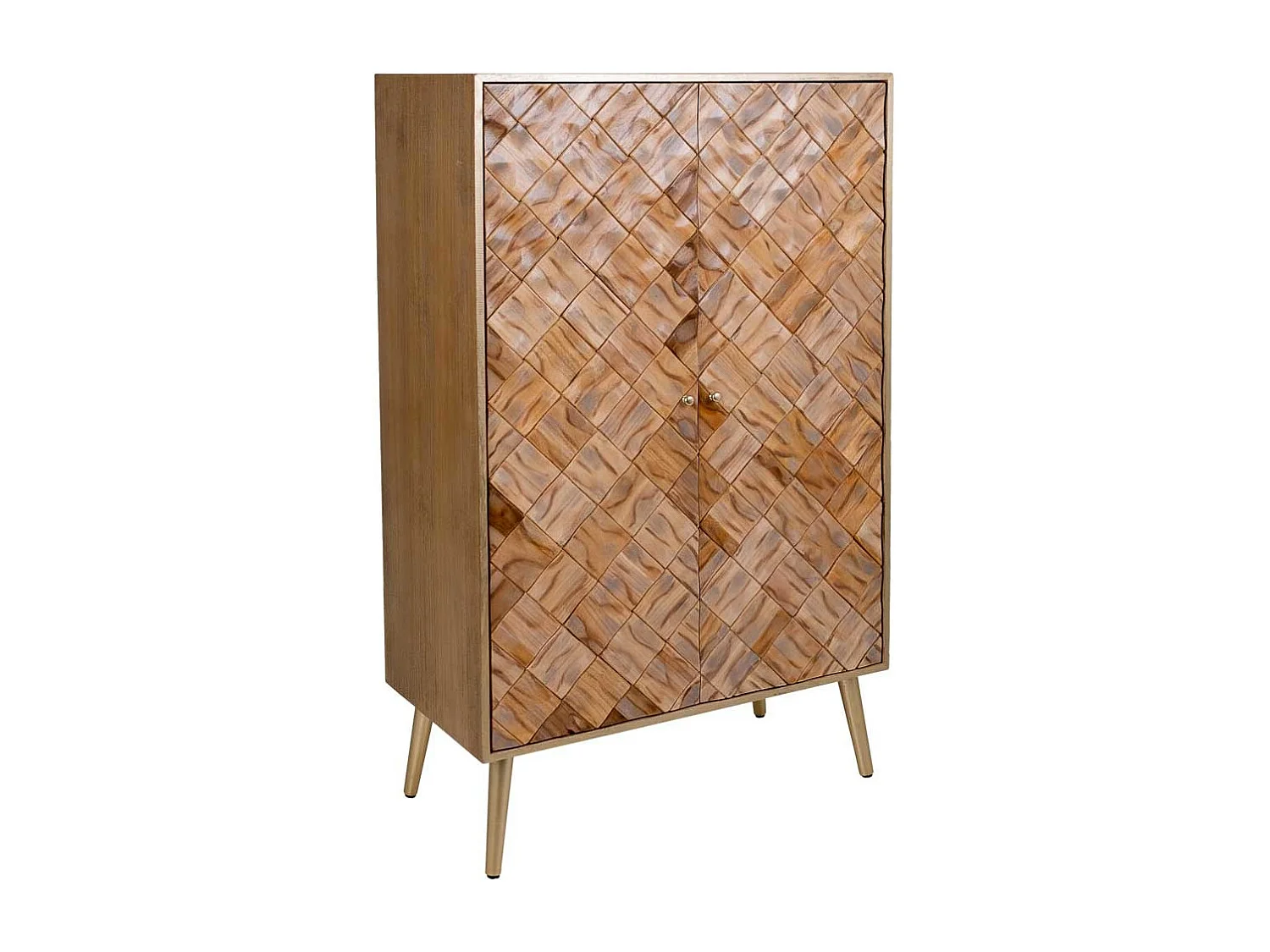 Brauner Holzschrank 76x42x125h cm