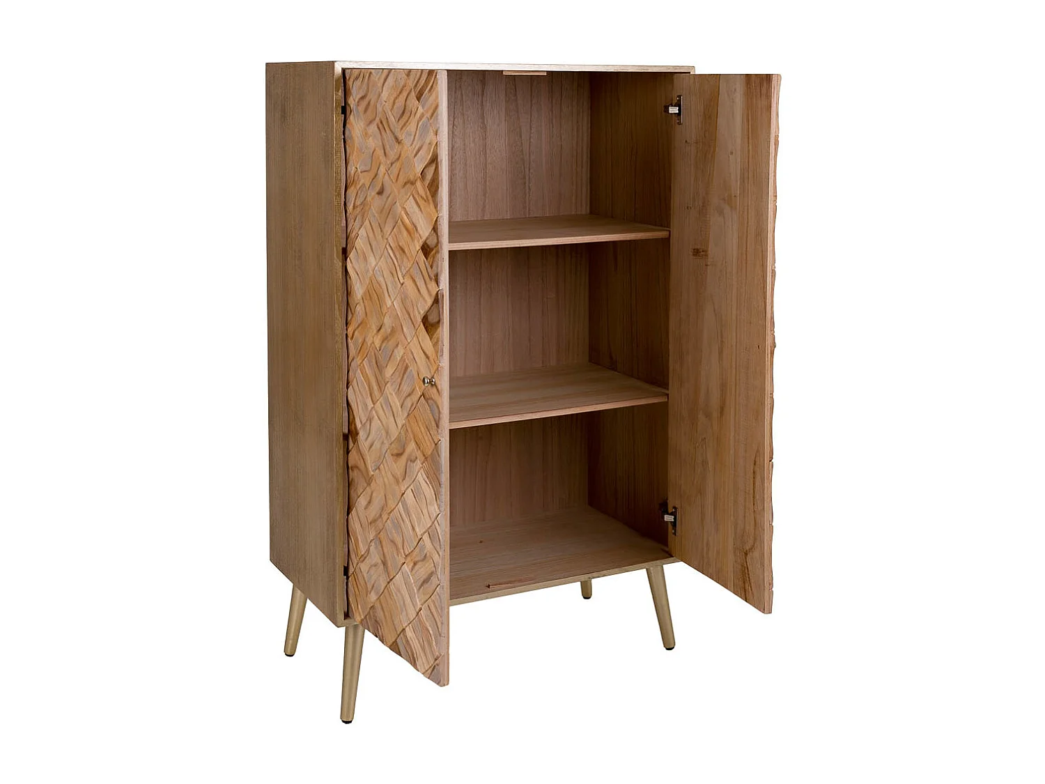 Brauner Holzschrank 76x42x125h cm