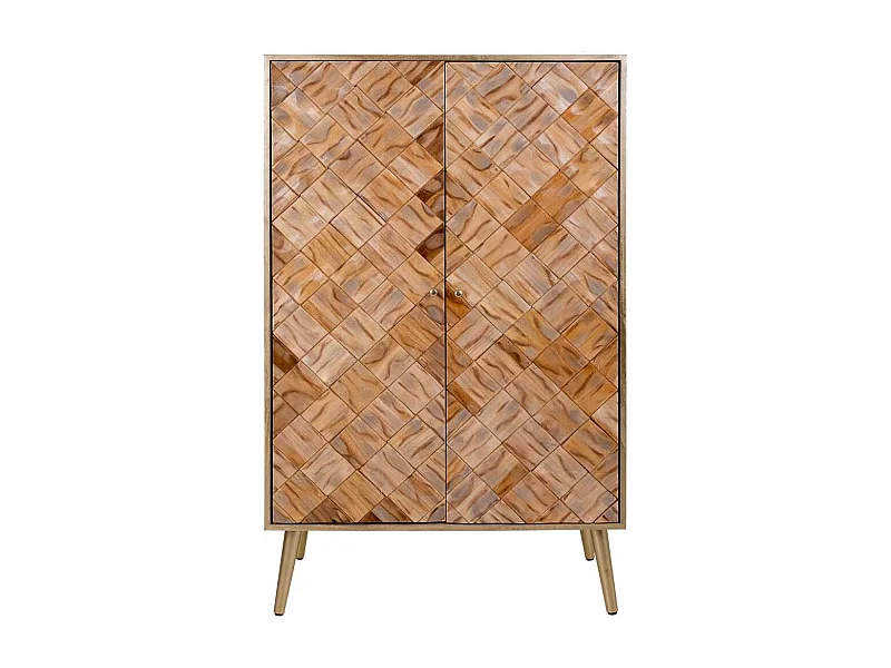 Brauner Holzschrank 76x42x125h cm