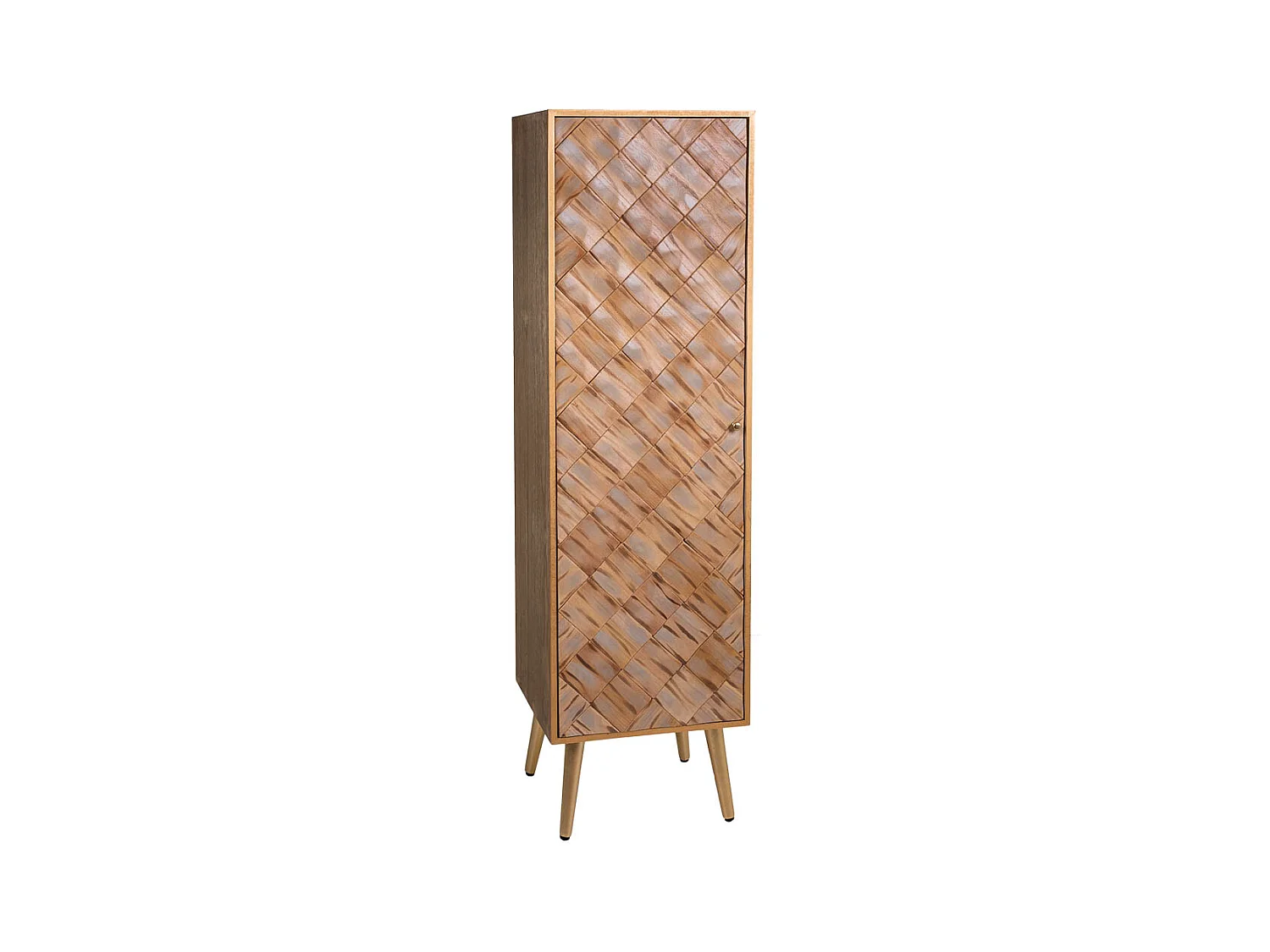 Colonne de rangement en bois marron 40,5x37x139,5h