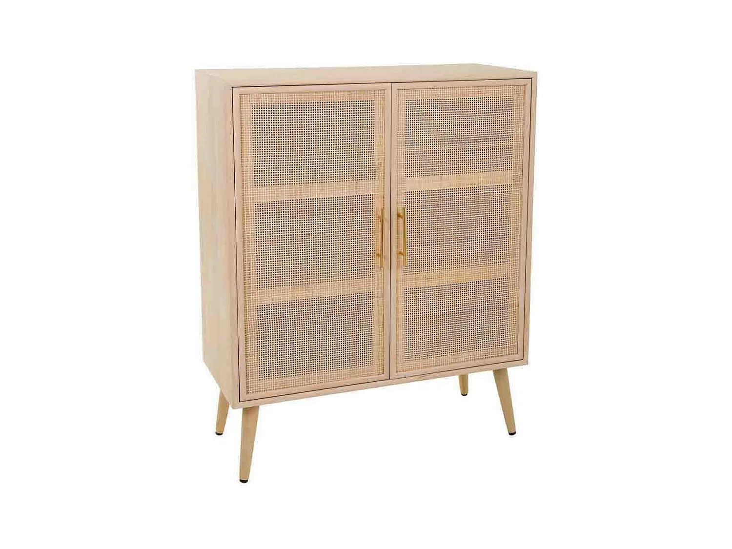 Armario de madera y rejilla marrón 80x37x101