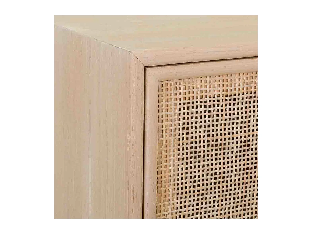 Armario de madera y rejilla marrón 80x37x101