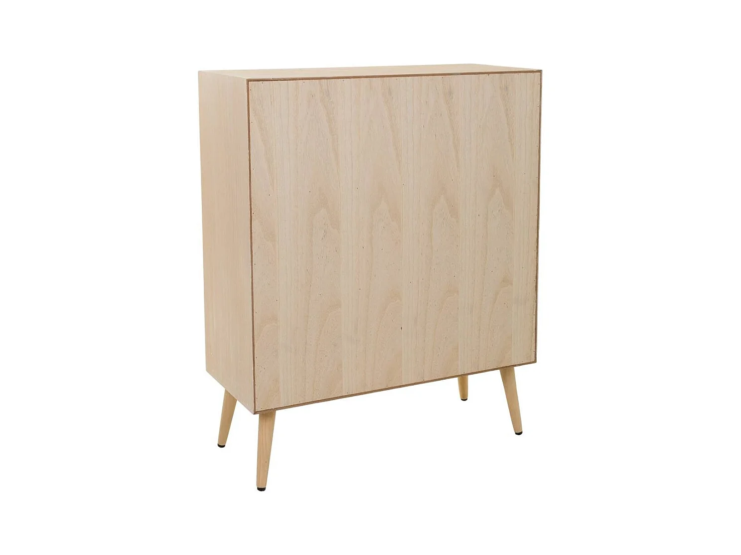 Armario de madera y rejilla marrón 80x37x101