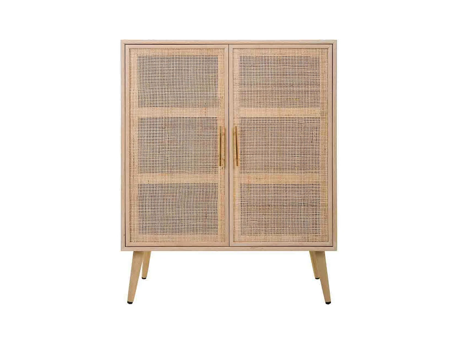 Armario de madera y rejilla marrón 80x37x101