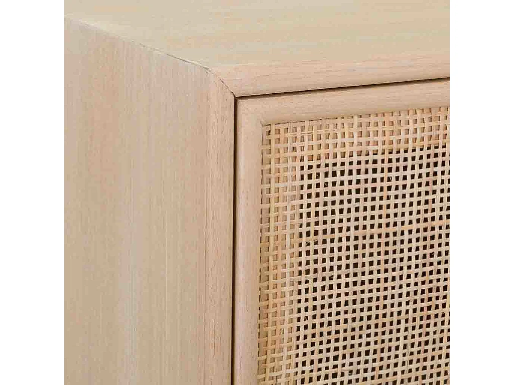 Schrank aus Holz und braunem Gitter 80x37x101h cm