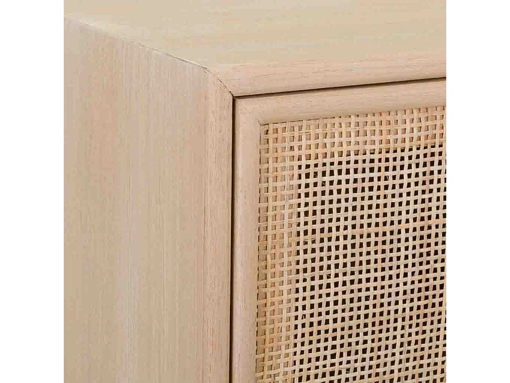 Anrichte aus MDF und Netz, braun, 80x37x101 cm