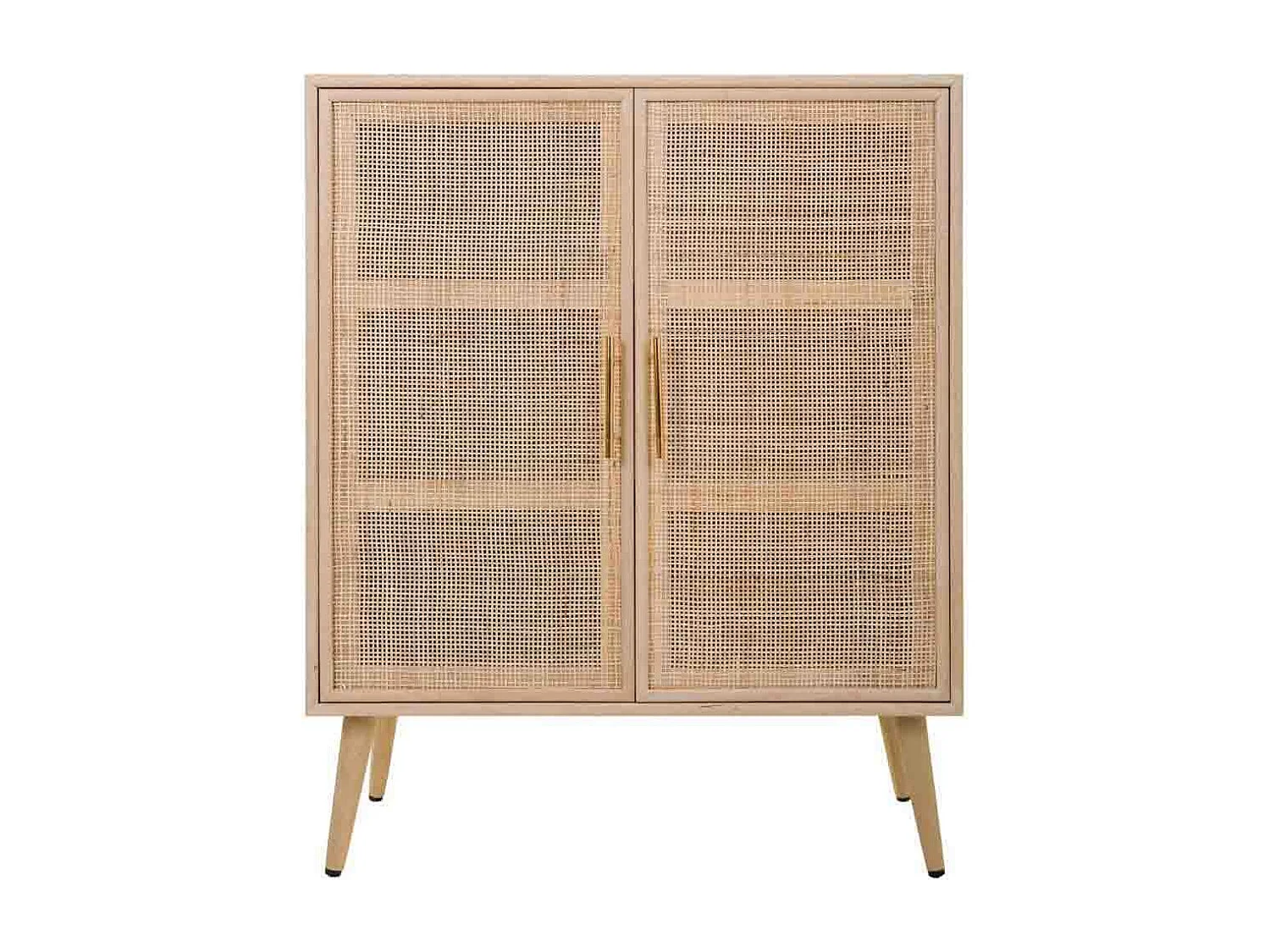 Anrichte aus MDF und Netz, braun, 80x37x101 cm