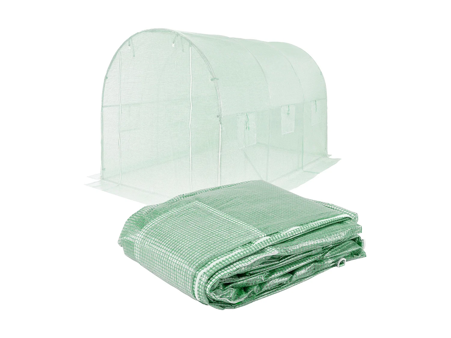 Bâche de rechange pour serre de jardin tunnel 6m² 2x3x2 m vert ECD Germany