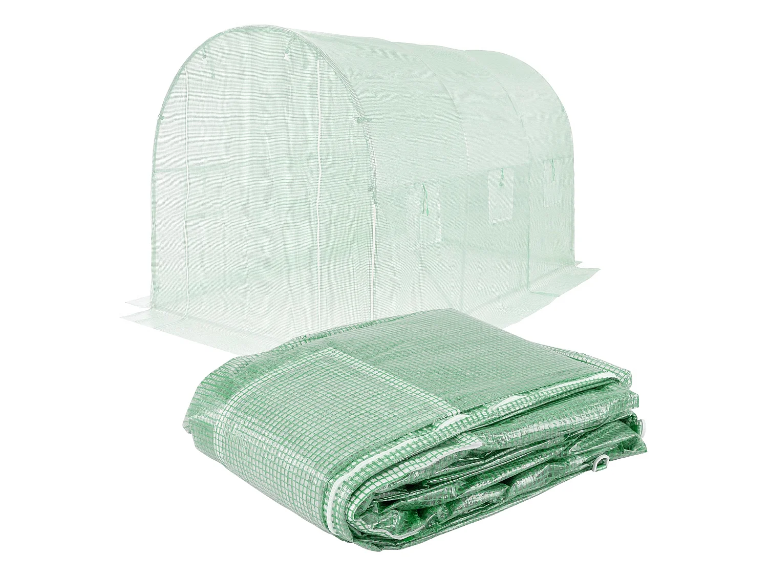 Bâche de rechange pour serre de jardin tunnel 6m² 2x3x2 m vert ECD Germany