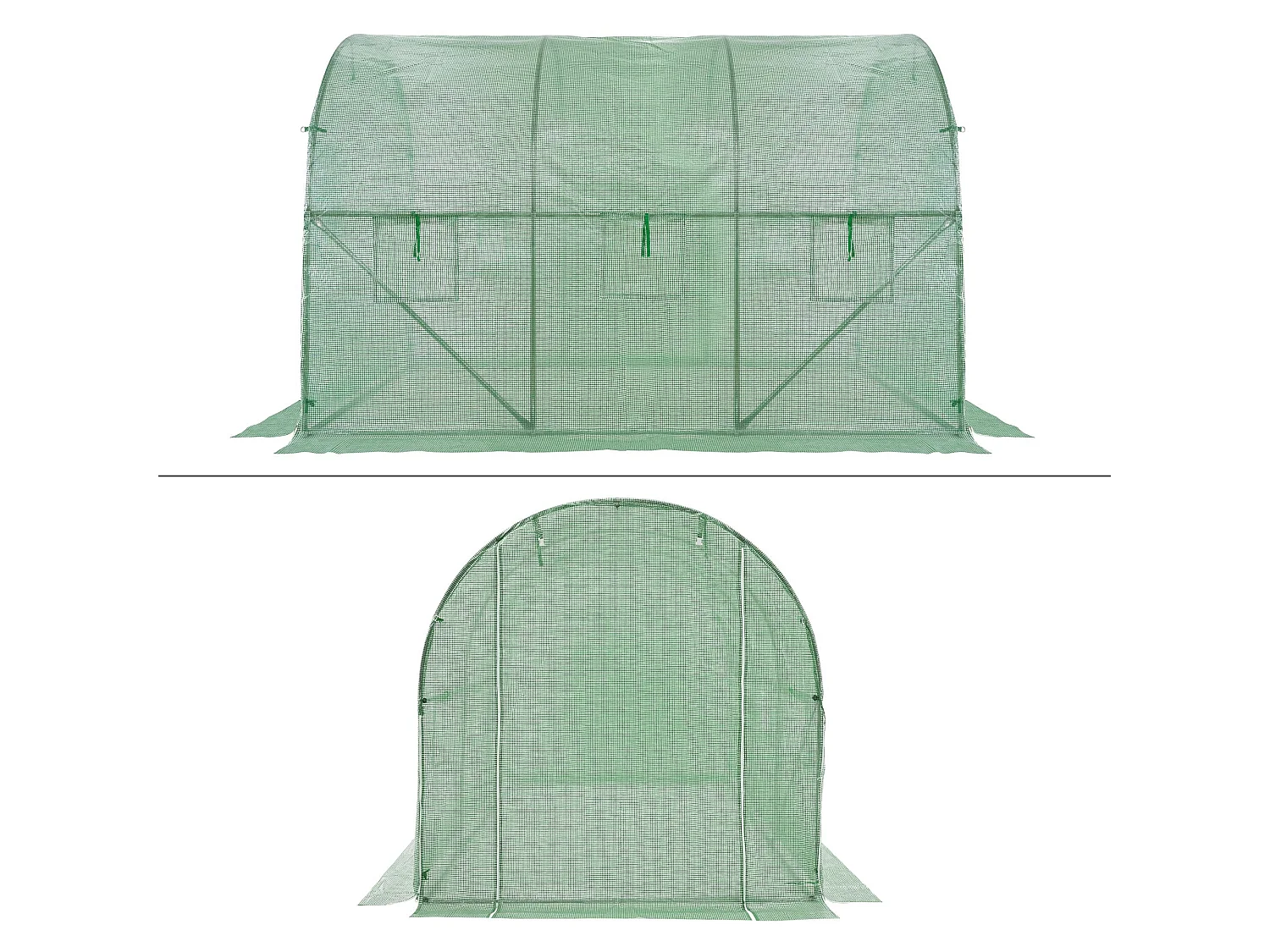 Bâche de rechange pour serre de jardin tunnel 6m² 2x3x2 m vert ECD Germany