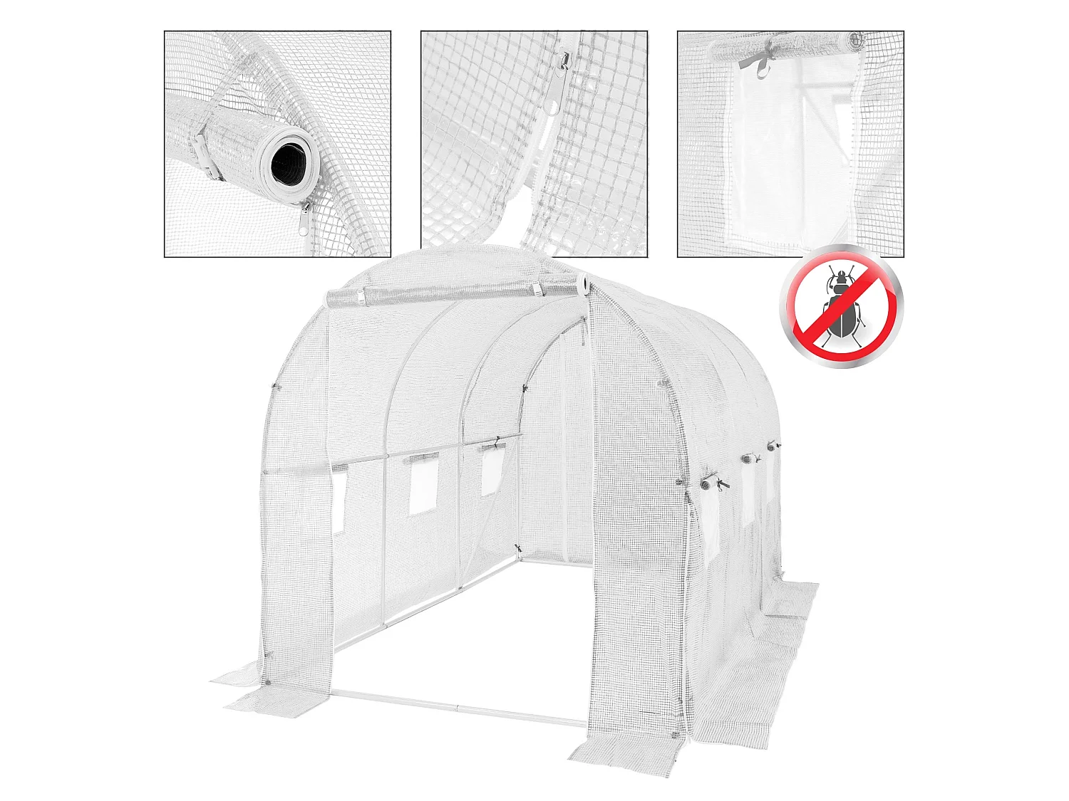 Copertura di ricambio per serra tunnel 6m² PE film serra ECD Germany