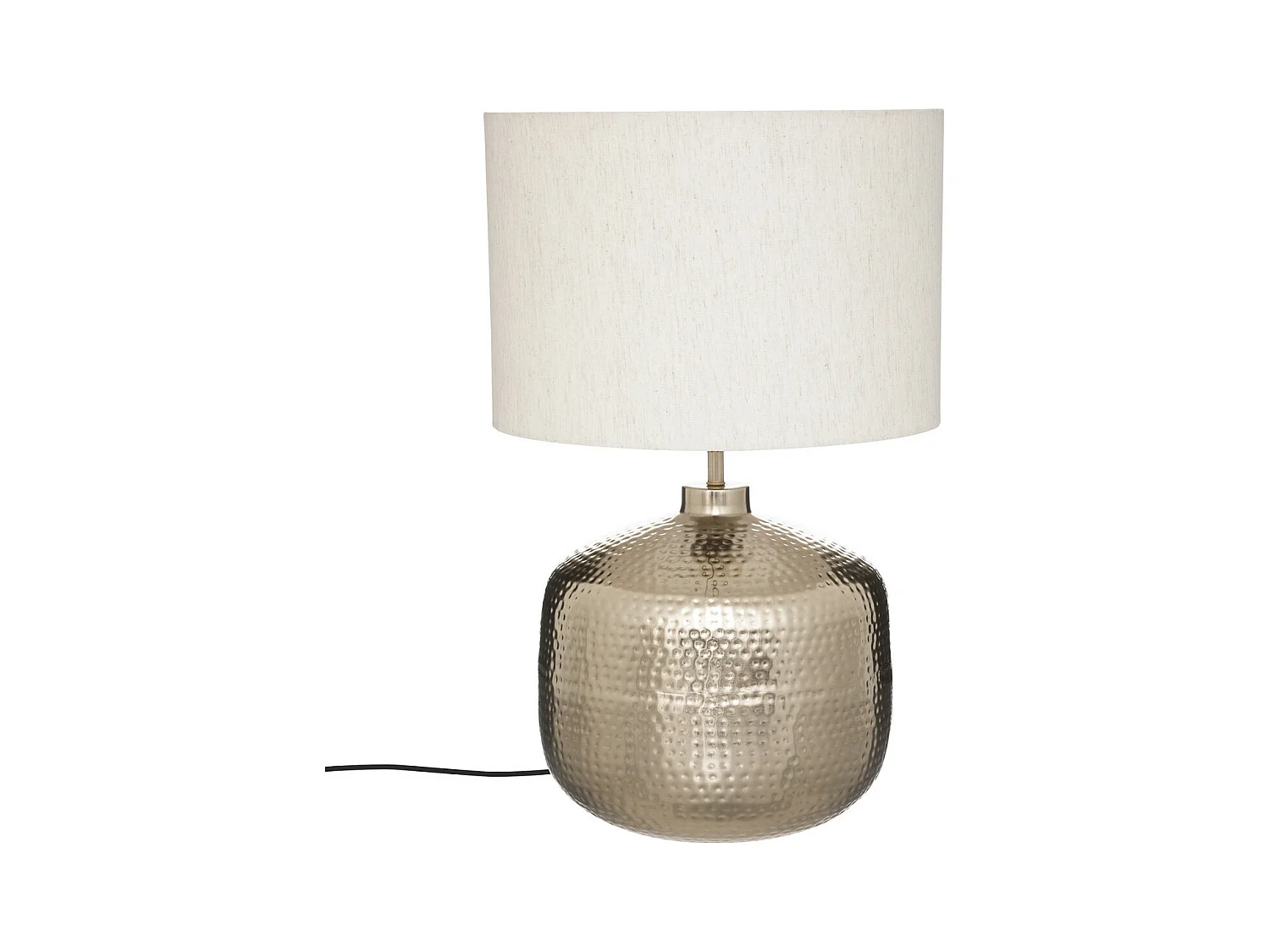 Lampe à poser en métal martelé Champagne H 52 cm
