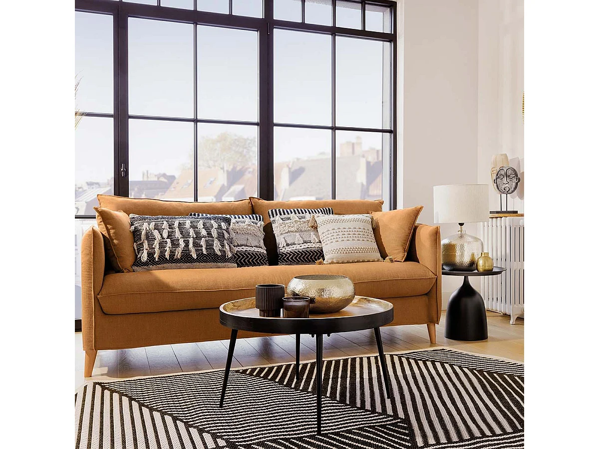 Lampe à poser en métal martelé Champagne H 52 cm