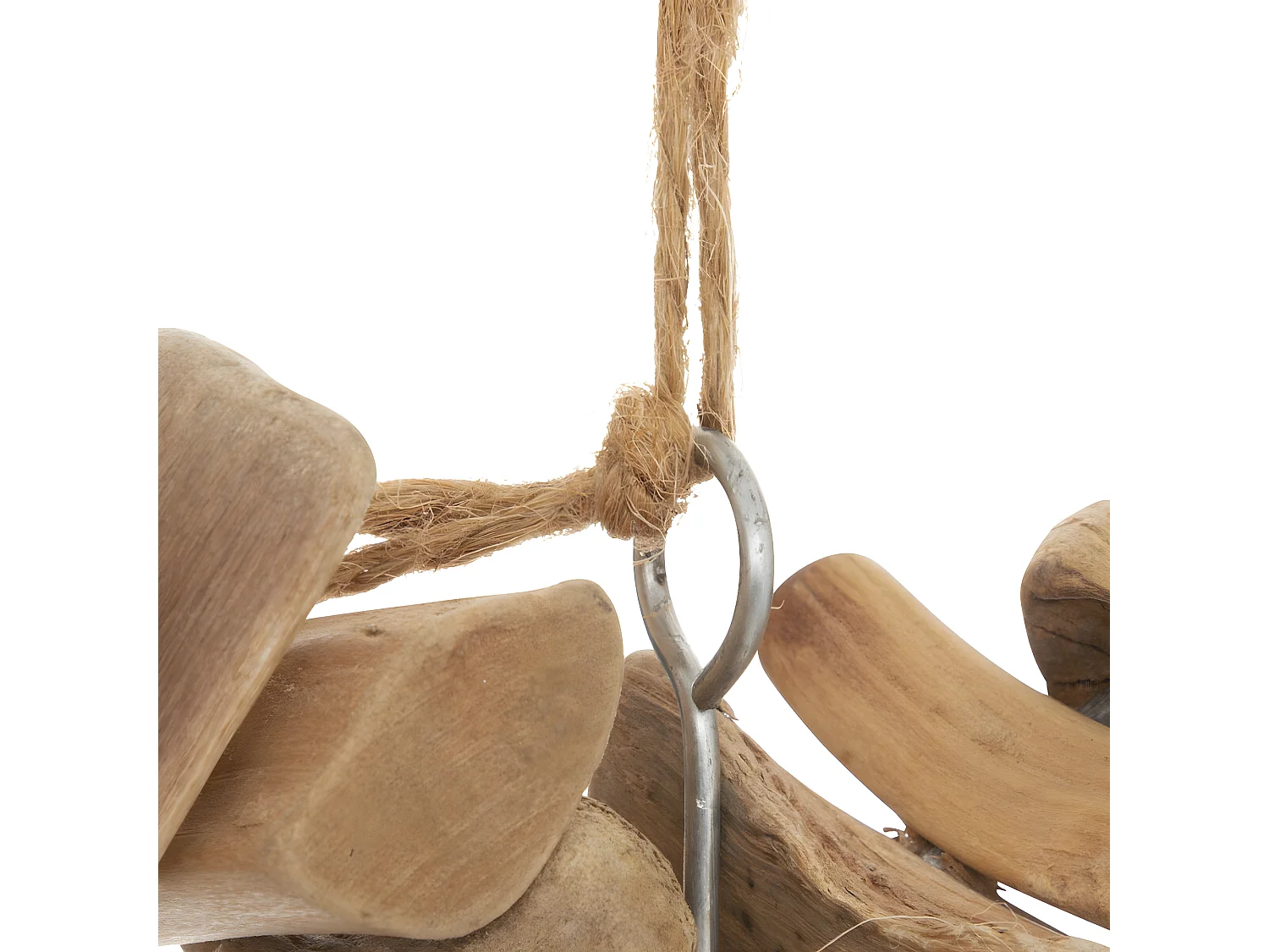 Déco murale Coeur en métal et bois de Hêtre H 37 cm