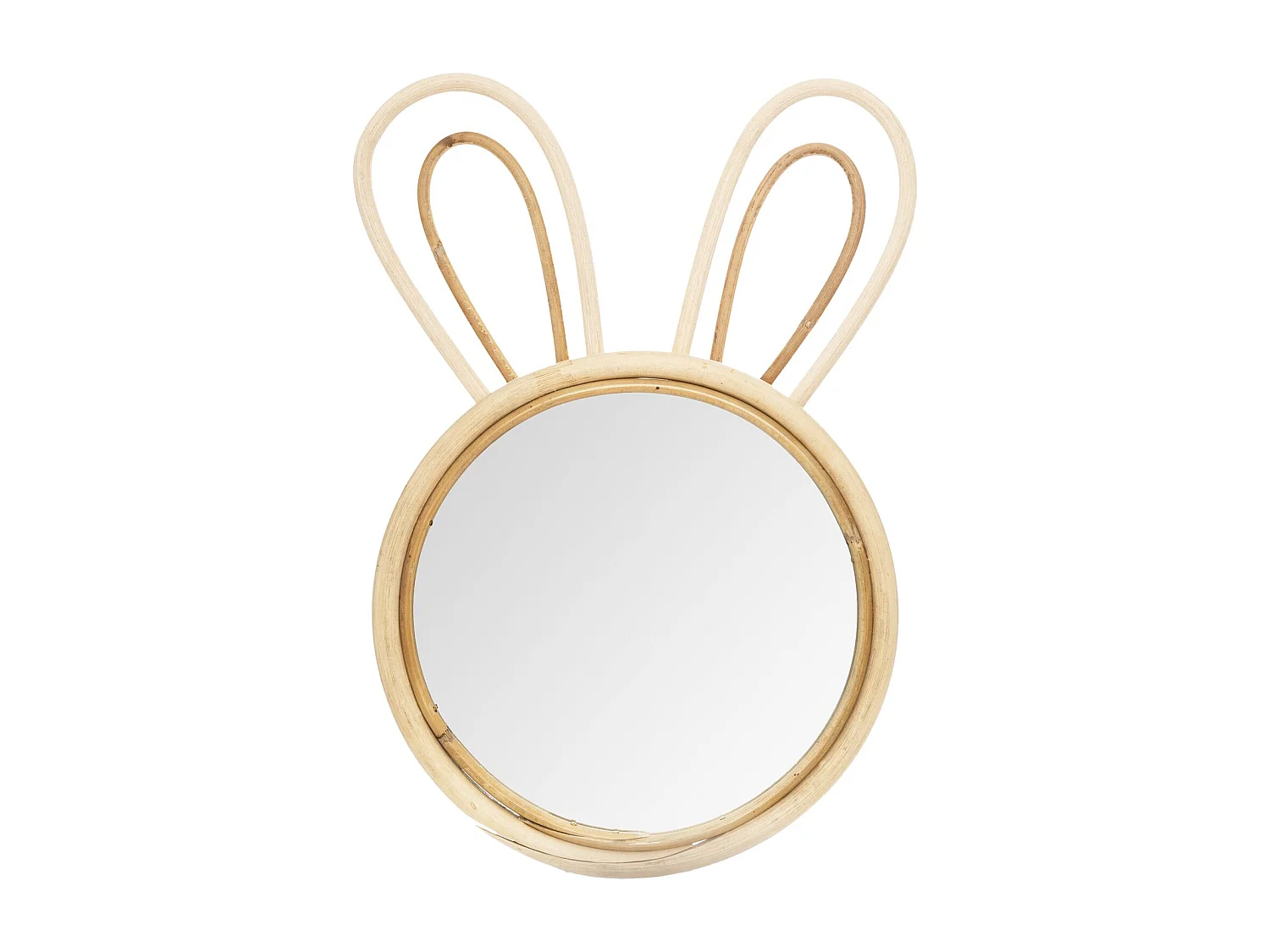 Miroir mural enfant en bambou Wild - Diam. 24 cm