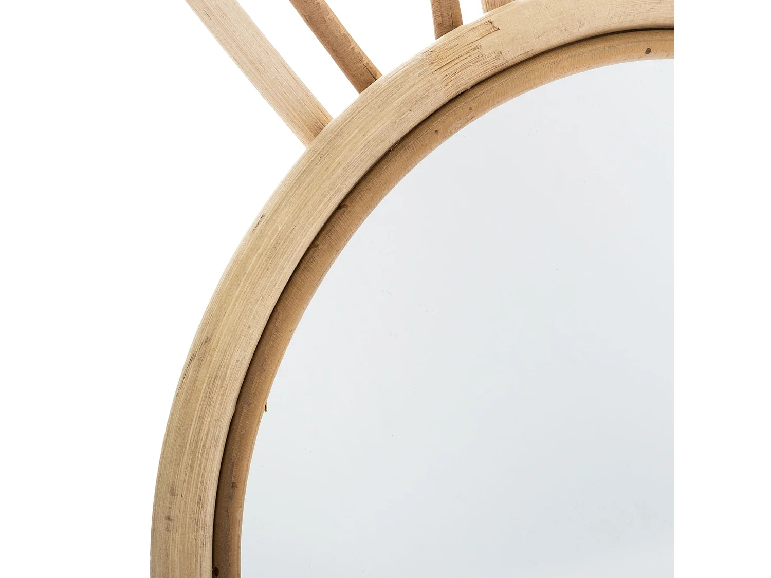 Miroir mural enfant en bambou Wild - Diam. 24 cm